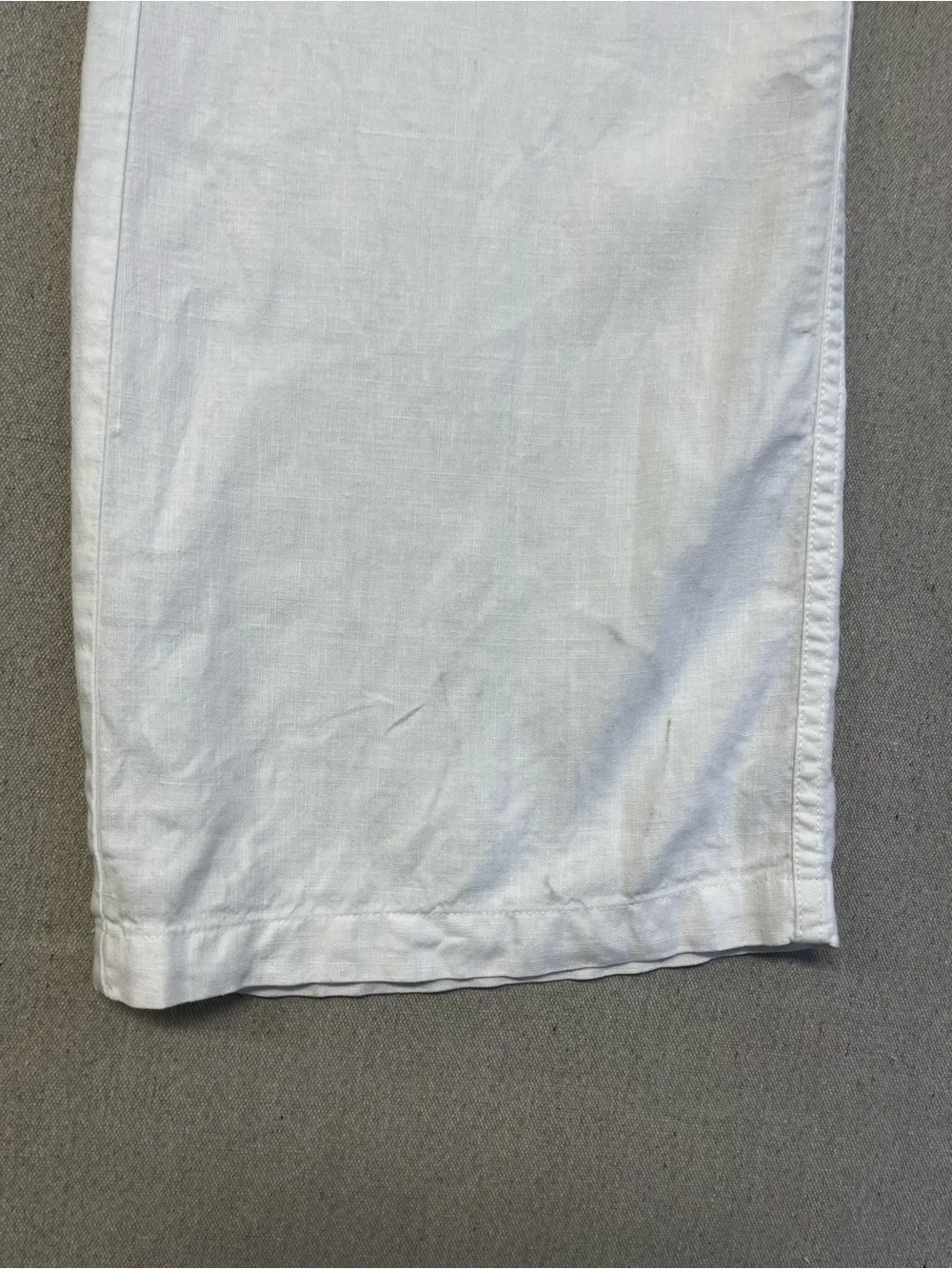 Banana Republic White Linen Drawstring Pants Women’s Size 12 Wide Leg